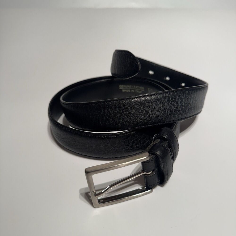 Marco Celli Mens Belt Genuine Leather Black Size 38 Made in Italy